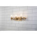 Estes 3 Light 23 inch ATB Bath Light Wall Light in Antique Brass